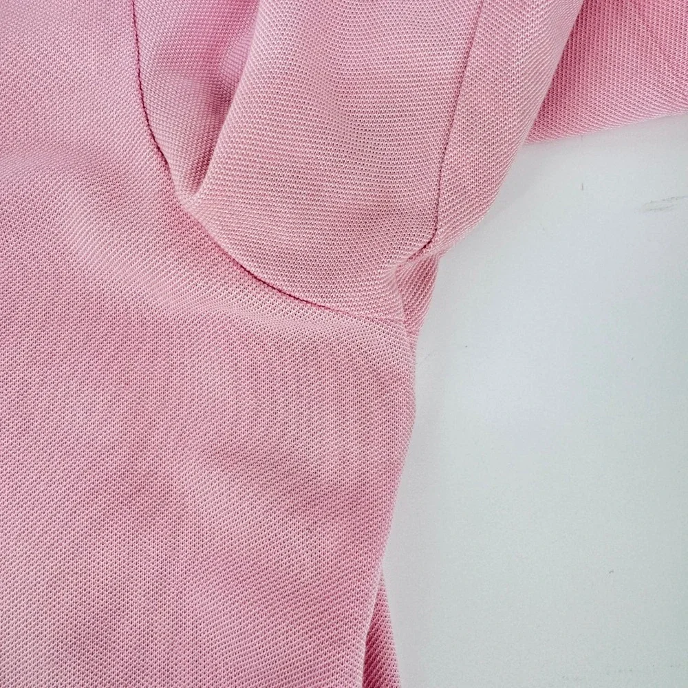 Ralph Lauren Mens Pink Short‎ Sleeve Button Down Collar Polo Shirt Size M